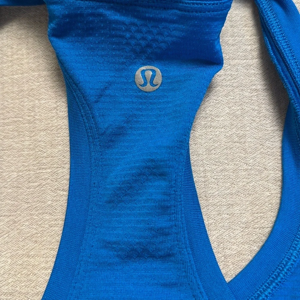 EUC size 8 Blue Swiftly 2.0 Tank Top - Picture 3 of 6